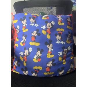 Vintage Disney Mickey Mouse All Over Print Blue Pillow
